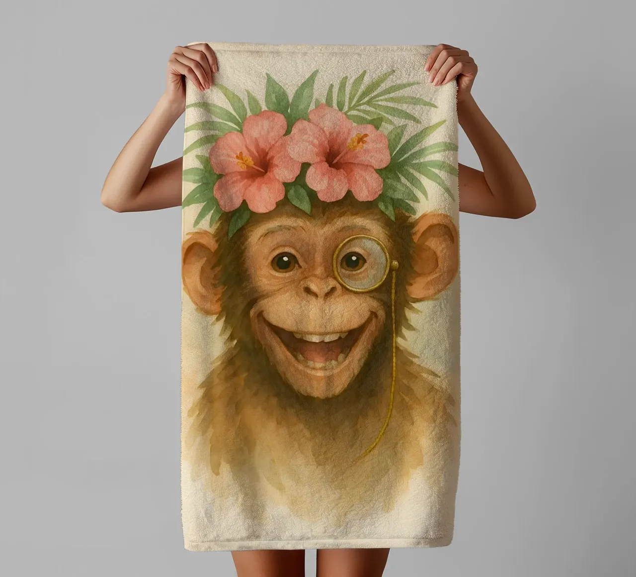 Cheeky Gentleman of the Jungle towel by Graceful Desine