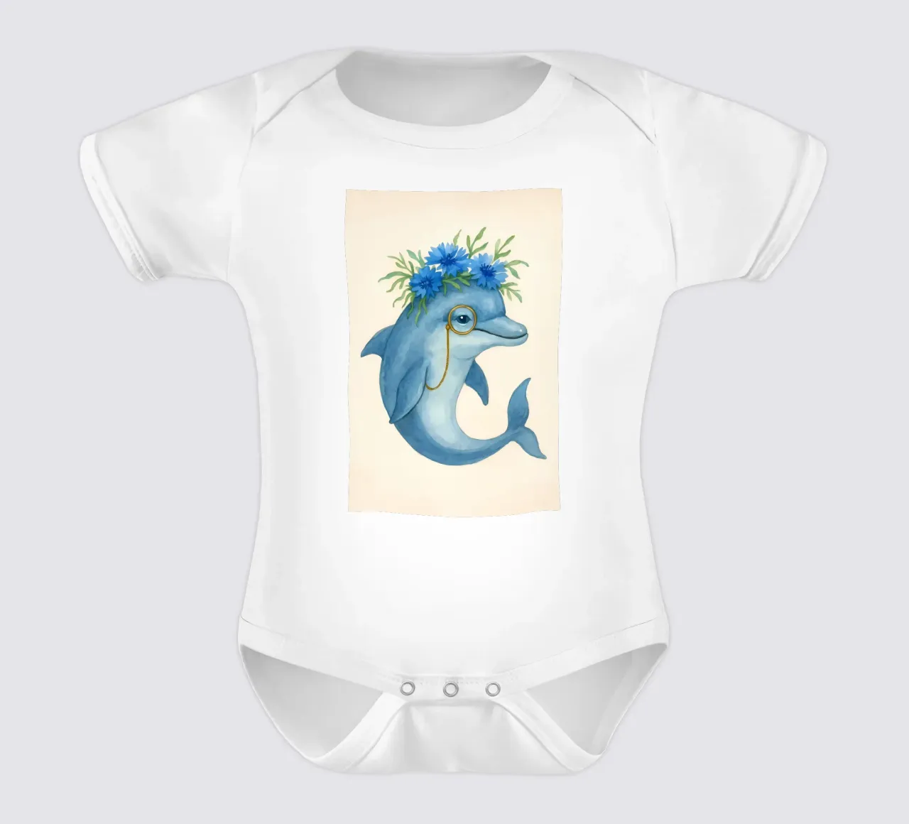 Il Delfino Dapper body neonato maniche corte da Graceful Desine