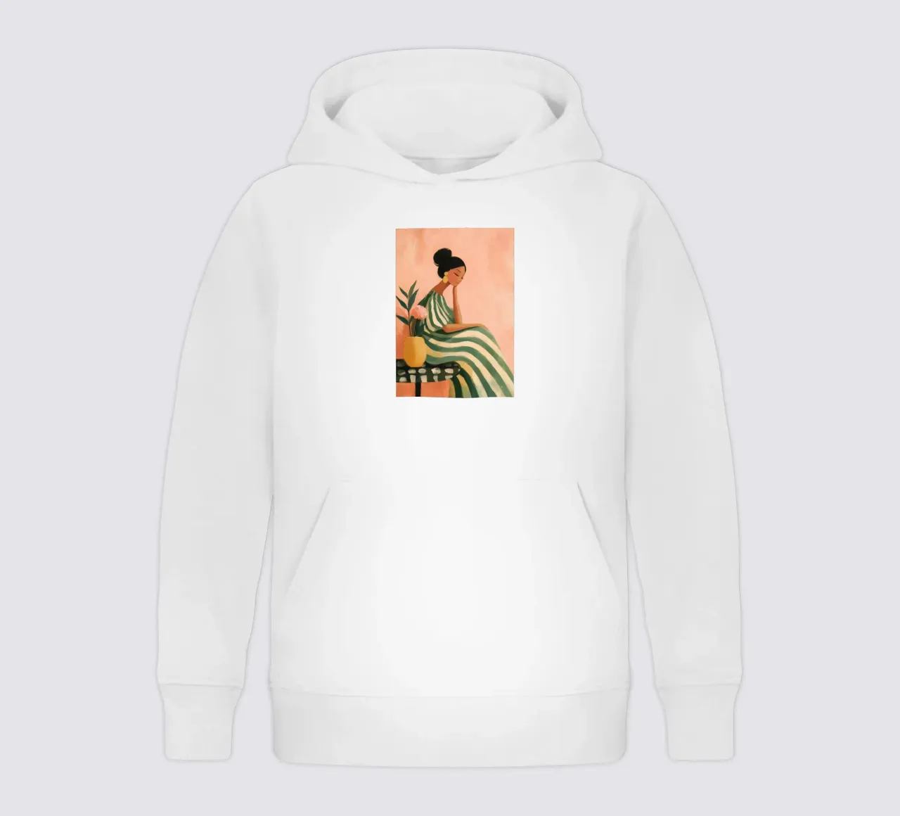 The Soft Geometry of Stillness felpa bambino con cappuccio da Clara August