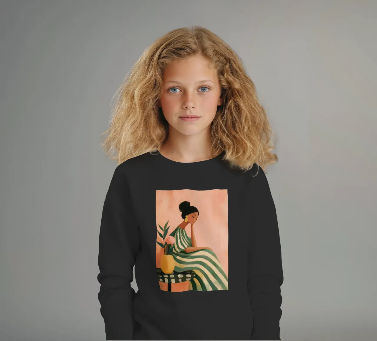 The Soft Geometry of Stillness felpa bambino da Clara August