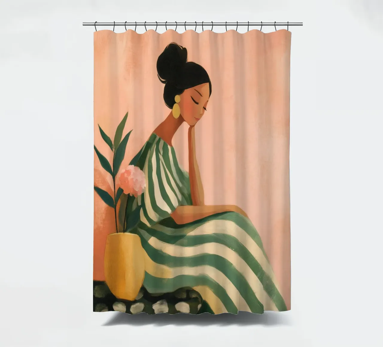 The Soft Geometry of Stillness tenda da doccia da Clara August