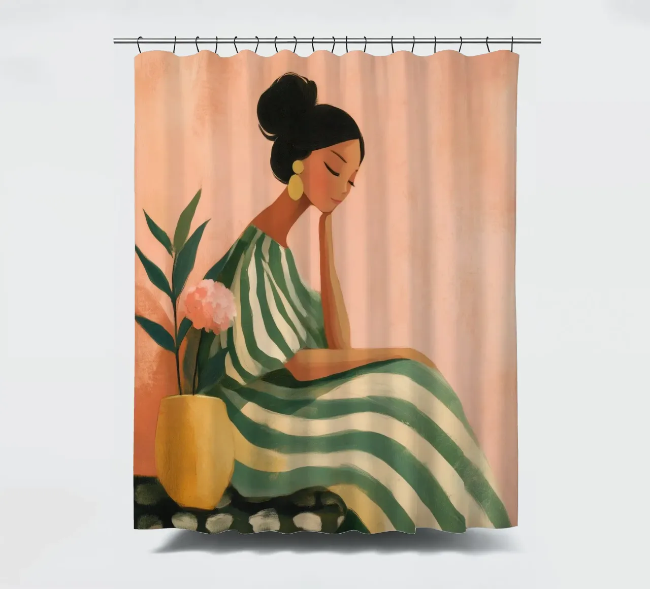 The Soft Geometry of Stillness tenda da doccia da Clara August