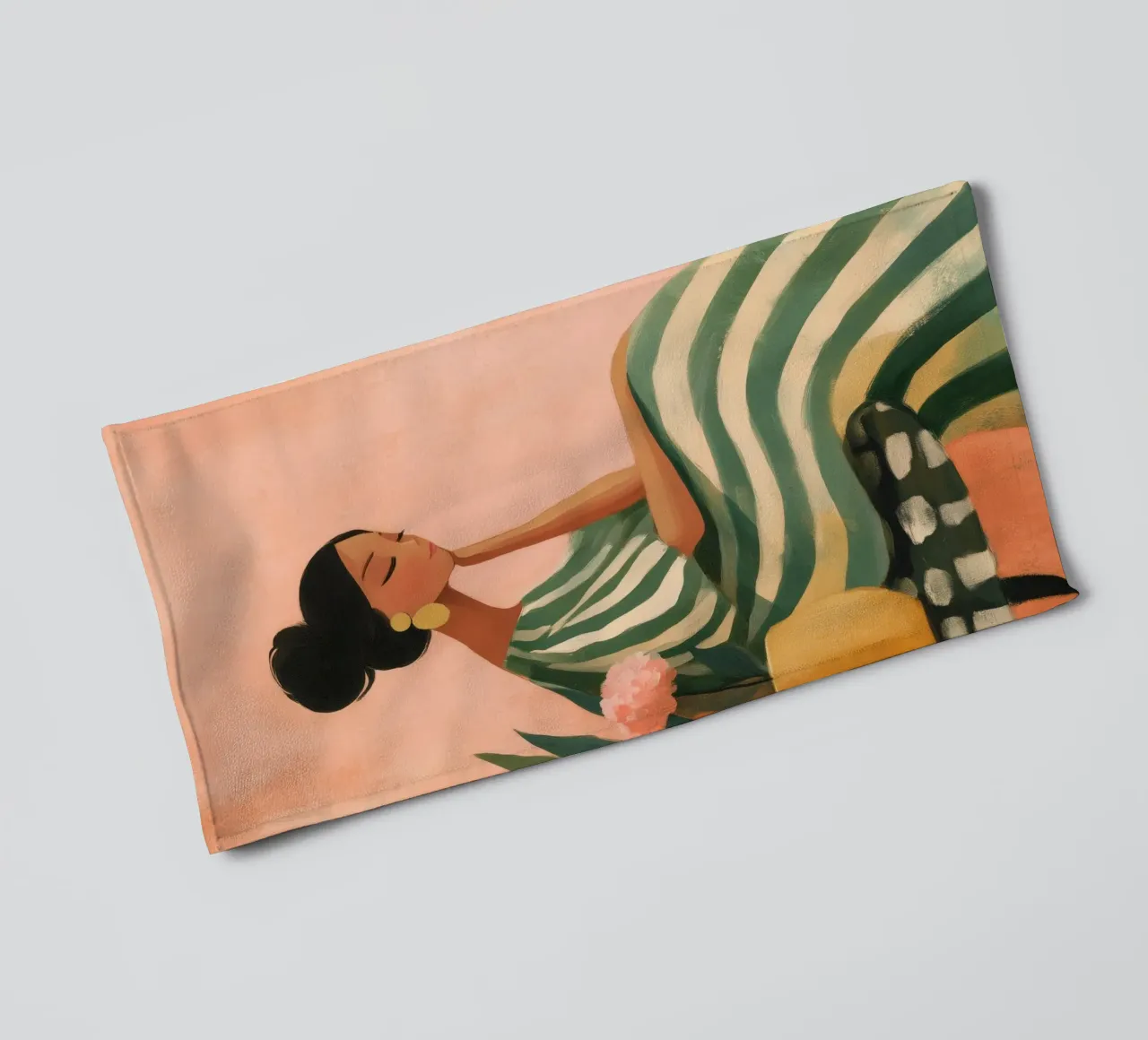 The Soft Geometry of Stillness asciugamano da bagno da Clara August