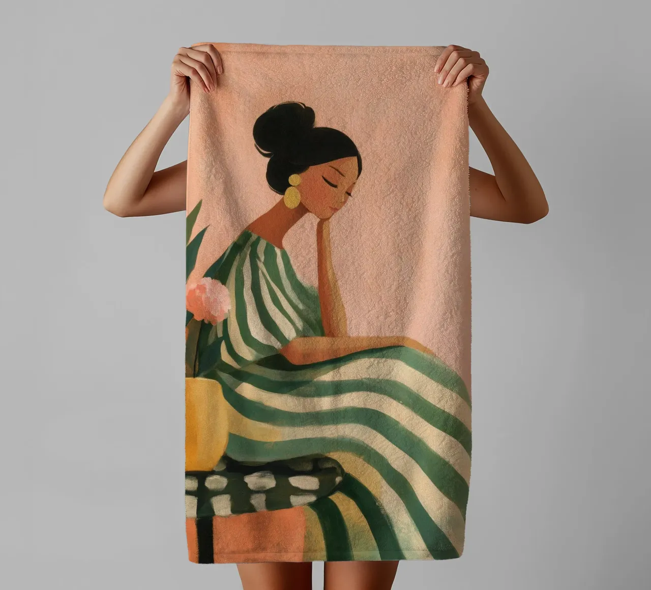 The Soft Geometry of Stillness asciugamano da bagno da Clara August