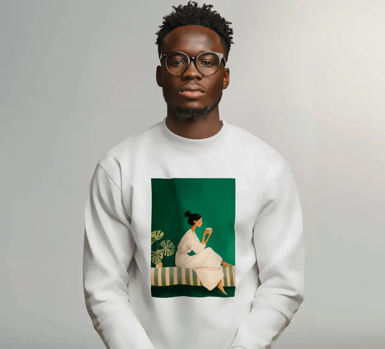 A Moment in Green felpa da Clara August