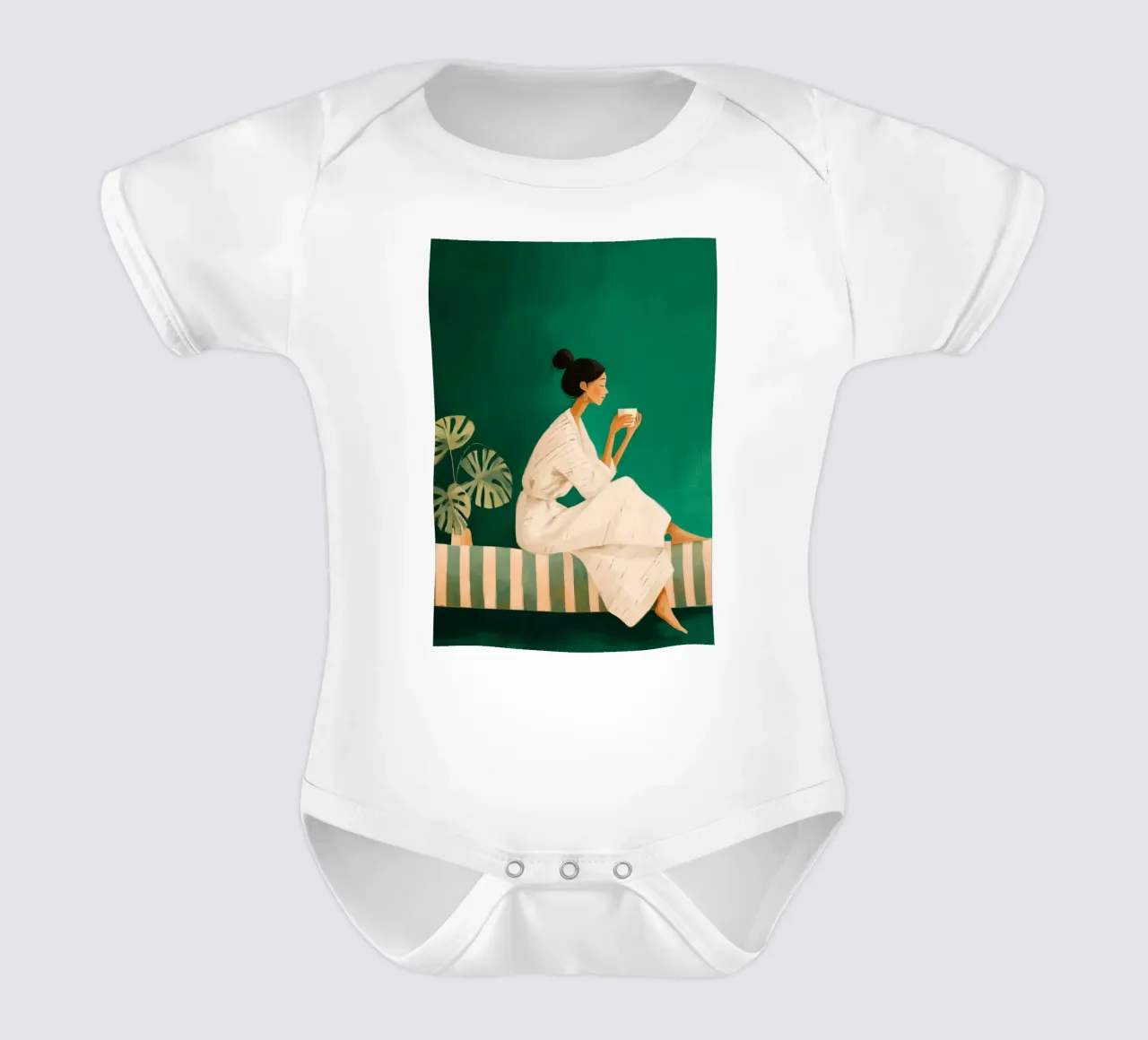 A Moment in Green body neonato maniche corte da Clara August