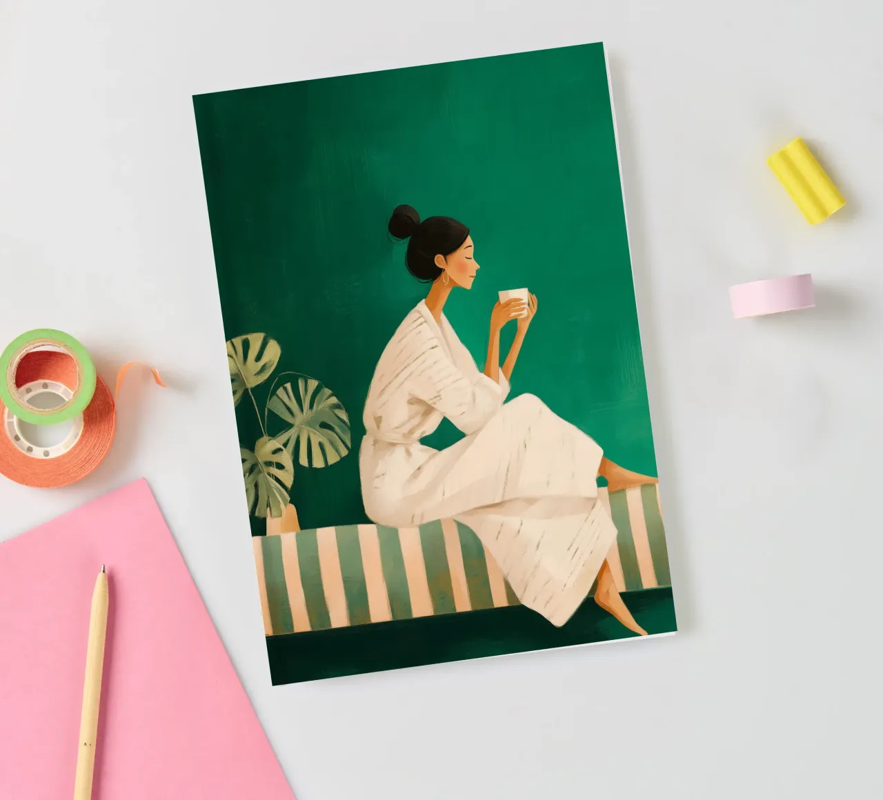 A Moment in Green notebook by Clara August