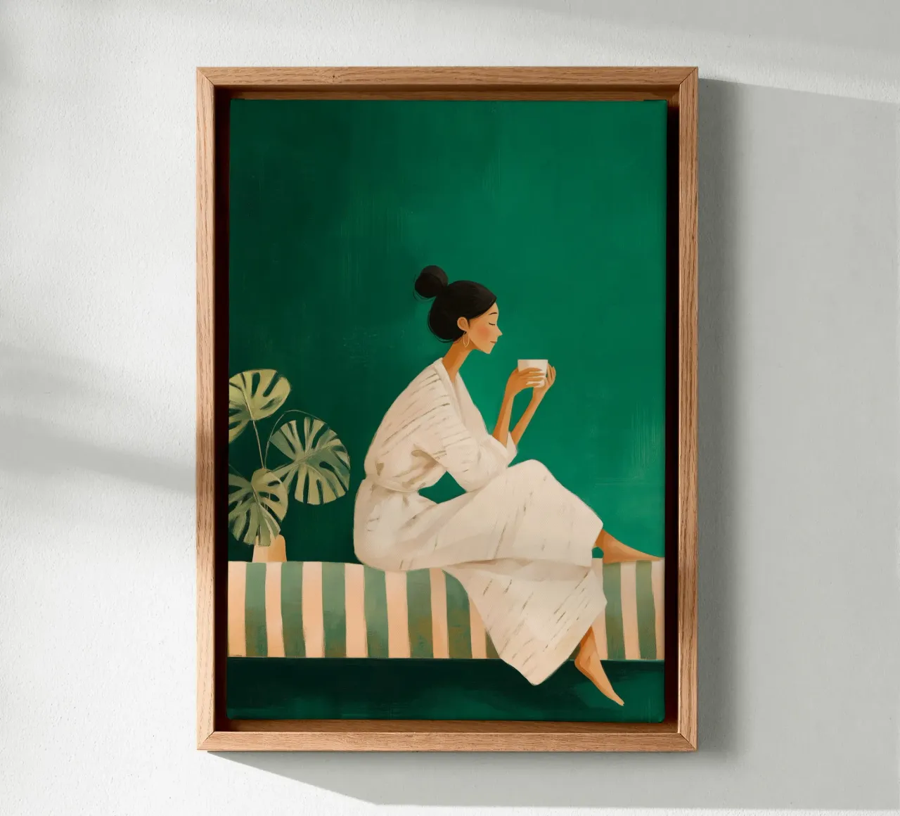 A Moment in Green canvas by Clara August