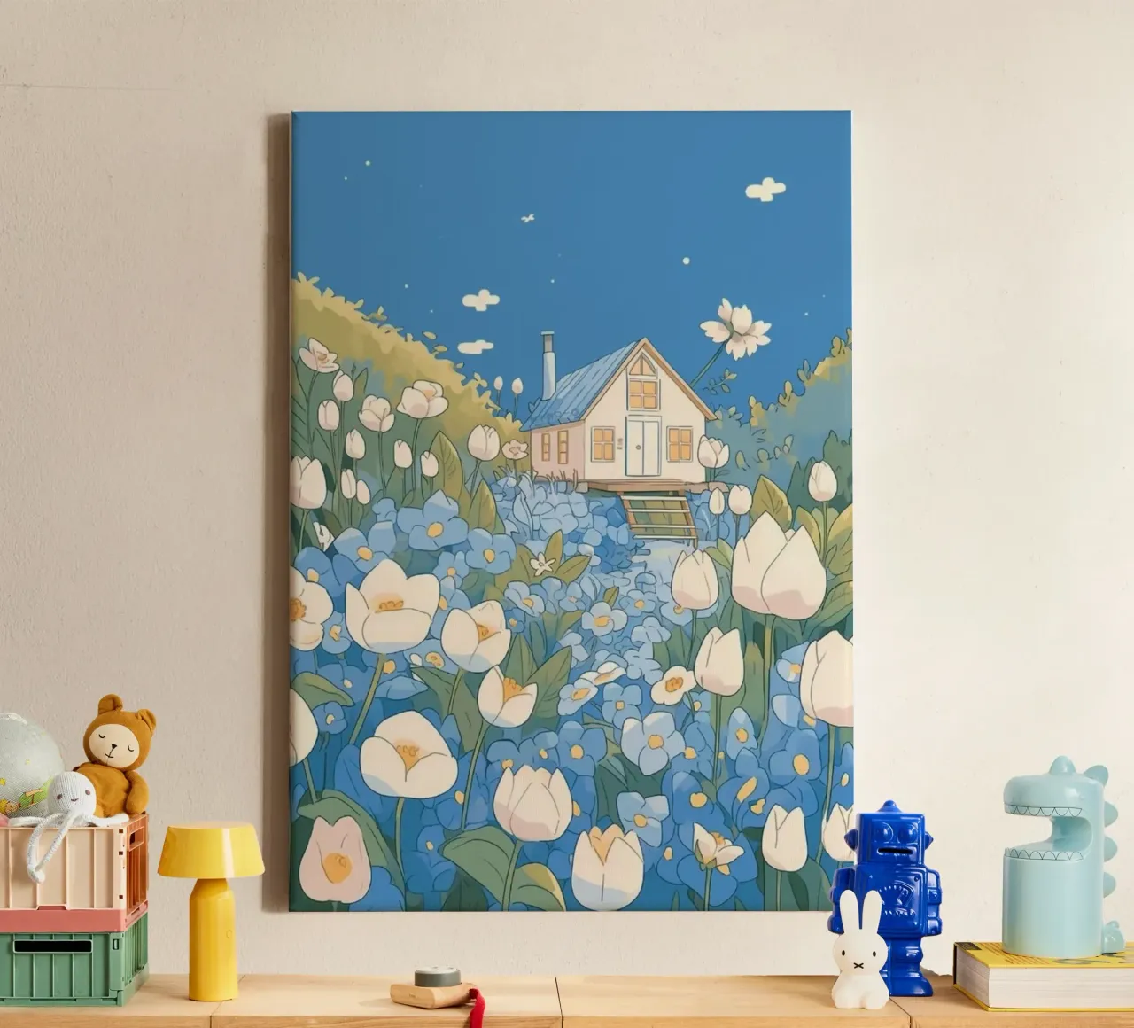 pathway flowerbeds canvas by prindy
