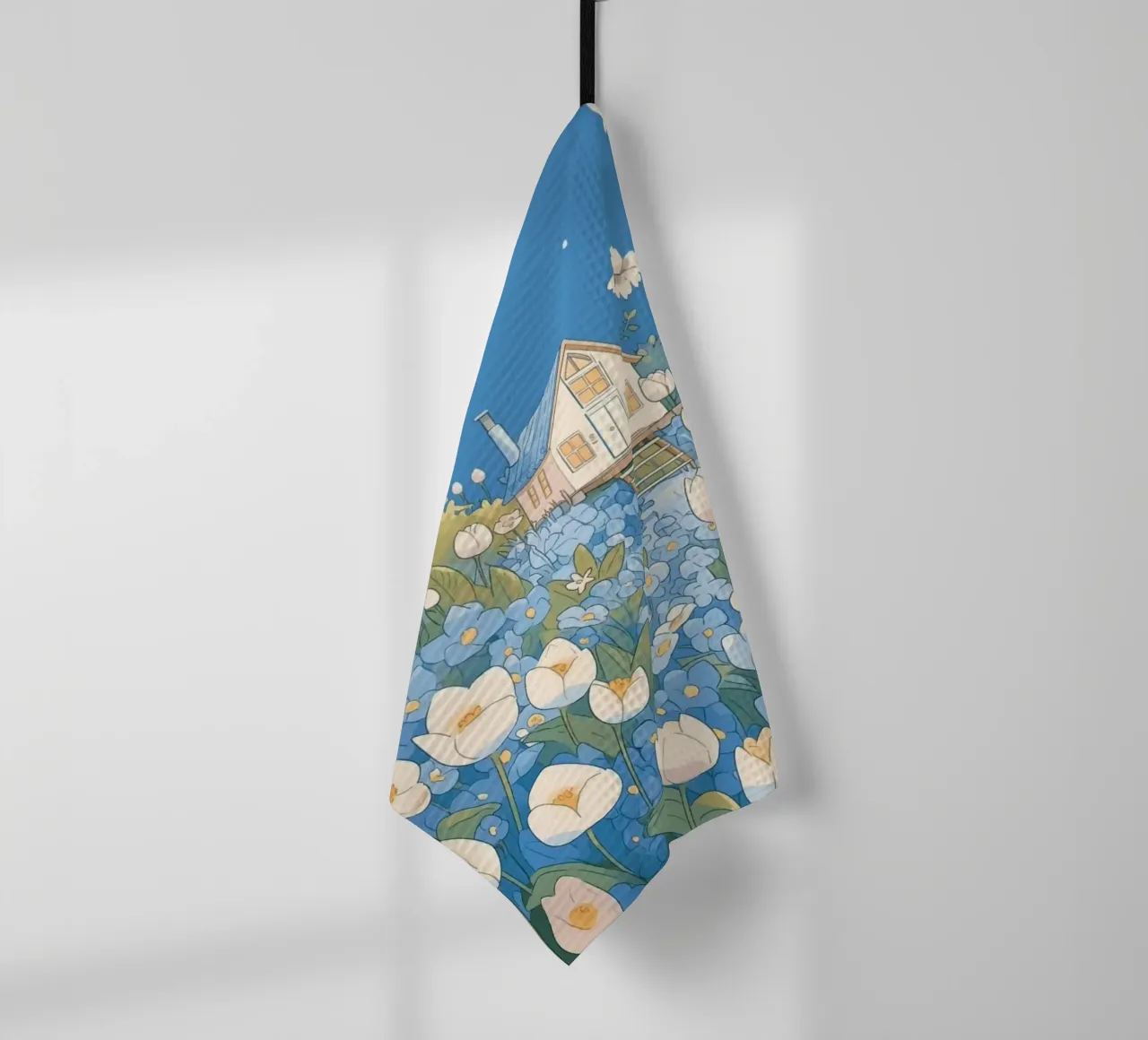 pathway flowerbeds tea towel by prindy