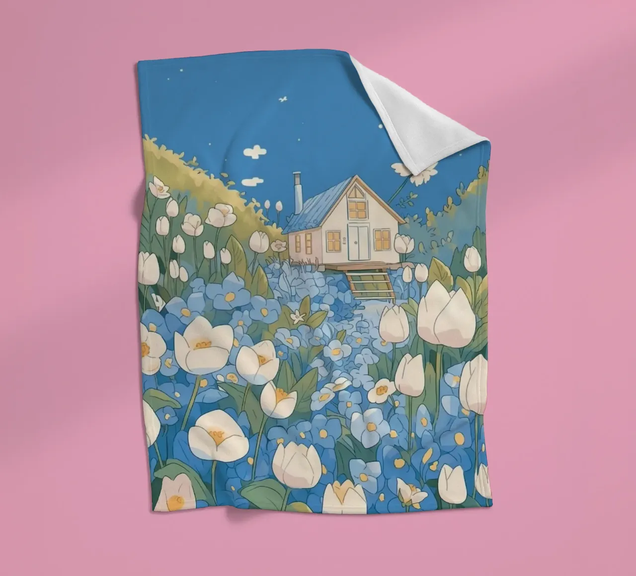 pathway flowerbeds fleecedeken van prindy