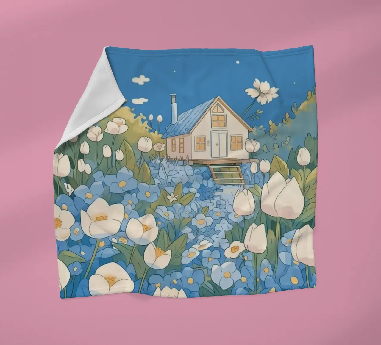 pathway flowerbeds fleecedeken van prindy