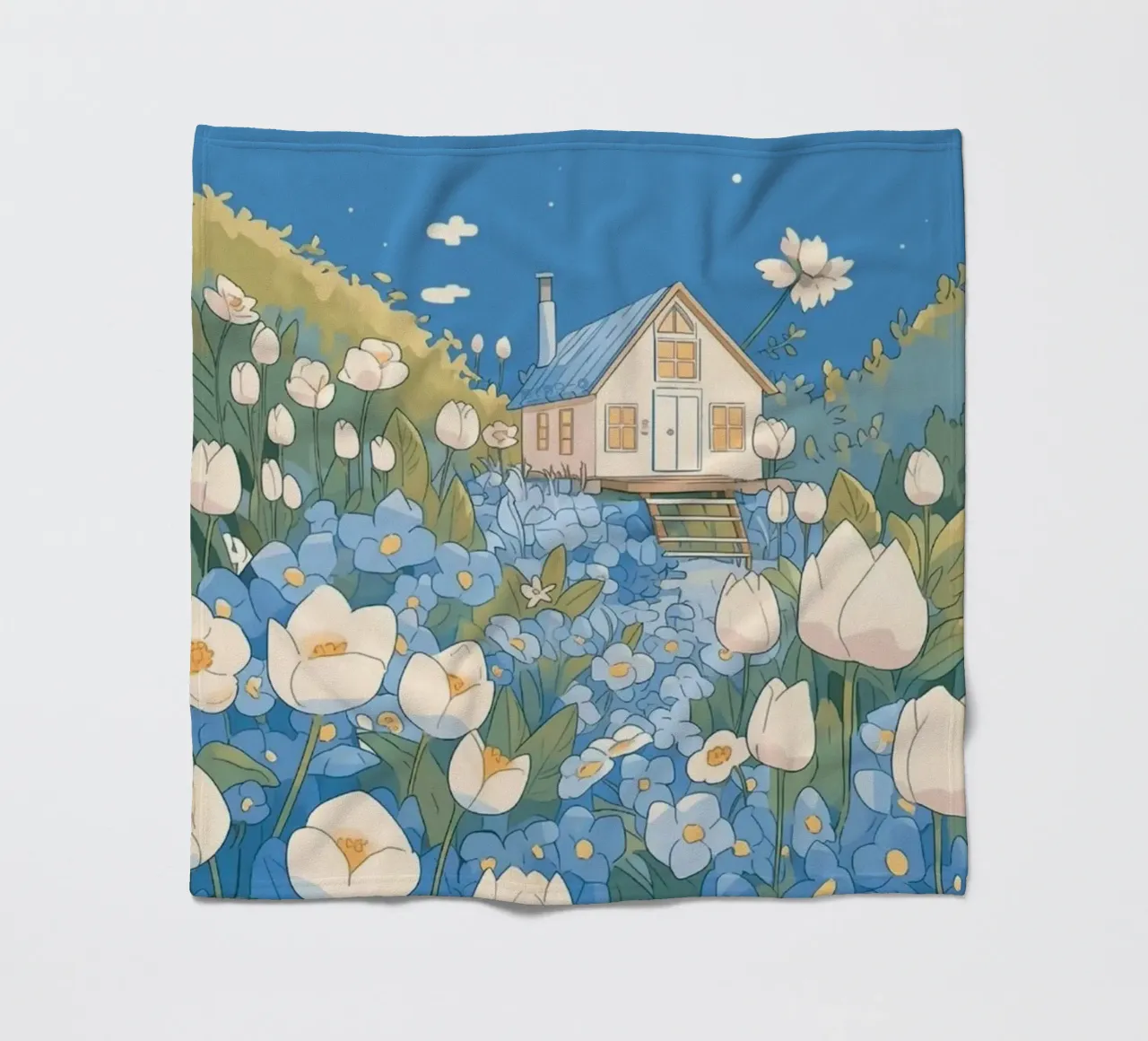 pathway flowerbeds fleecedeken van prindy