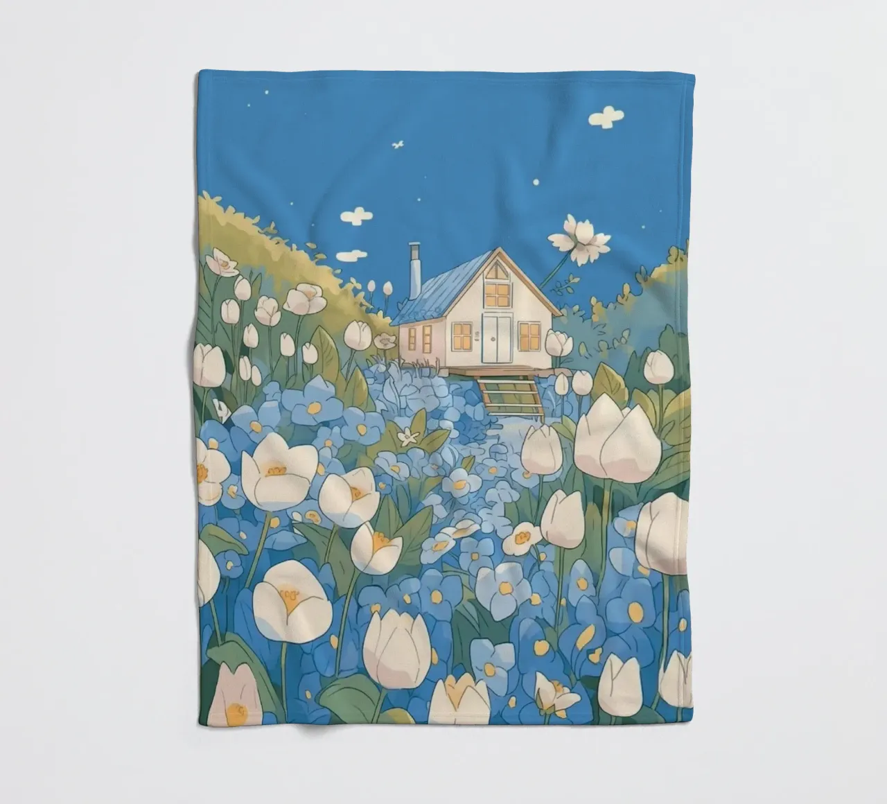 pathway flowerbeds fleecedeken van prindy