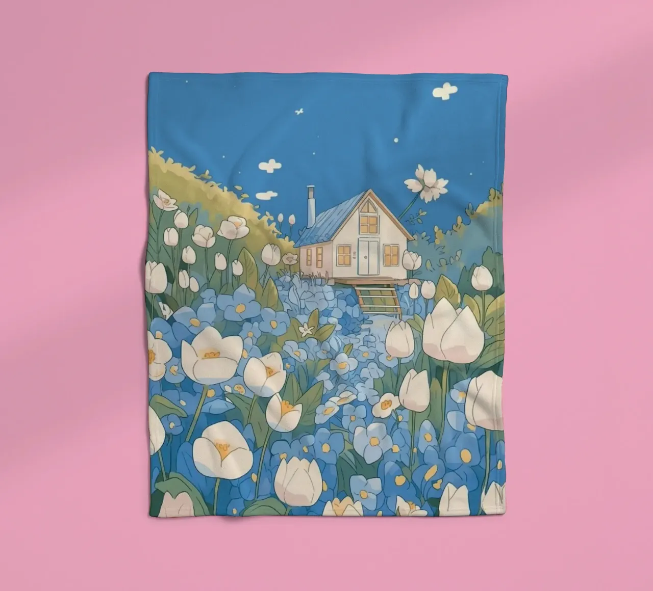 pathway flowerbeds fleecedeken van prindy