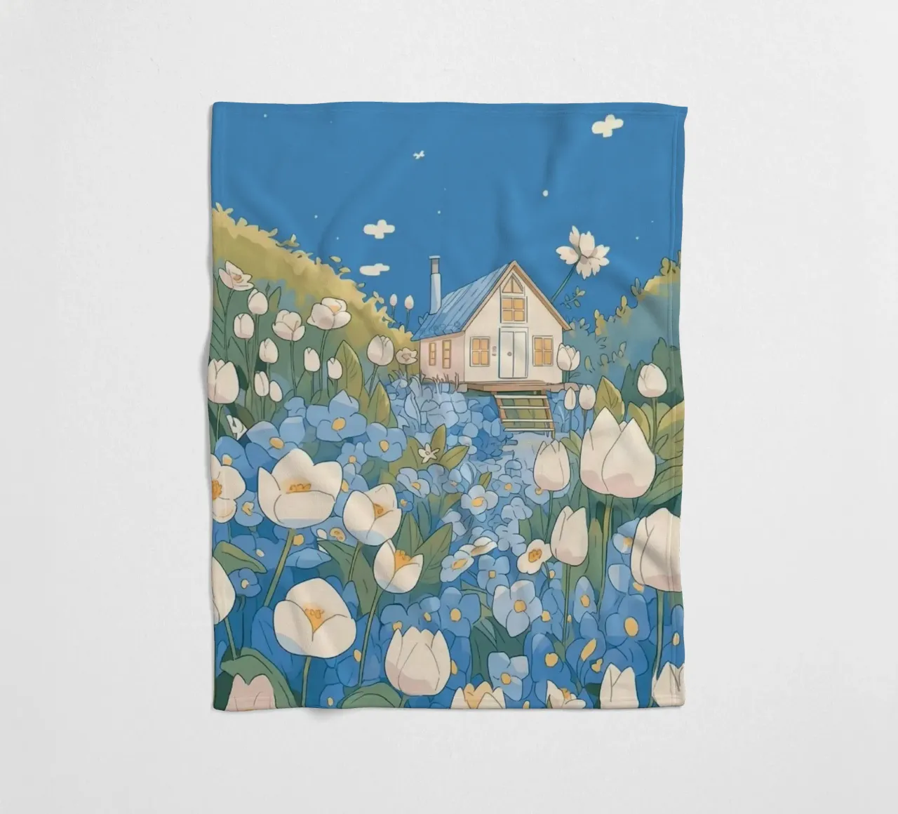 pathway flowerbeds fleecedeken van prindy