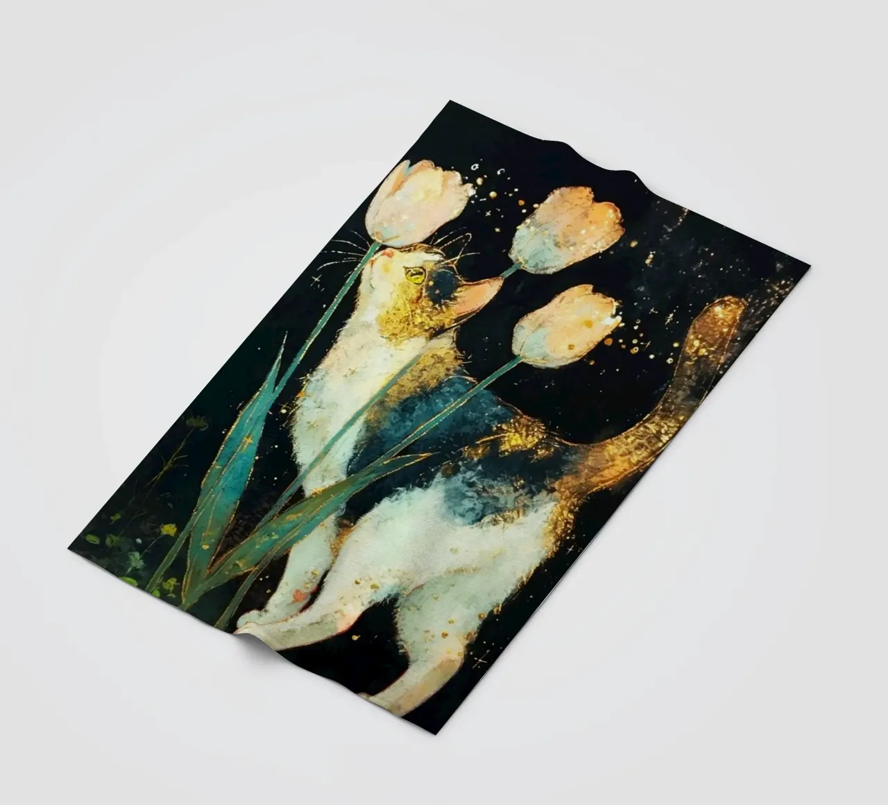 night feline fleece blanket by Histrol