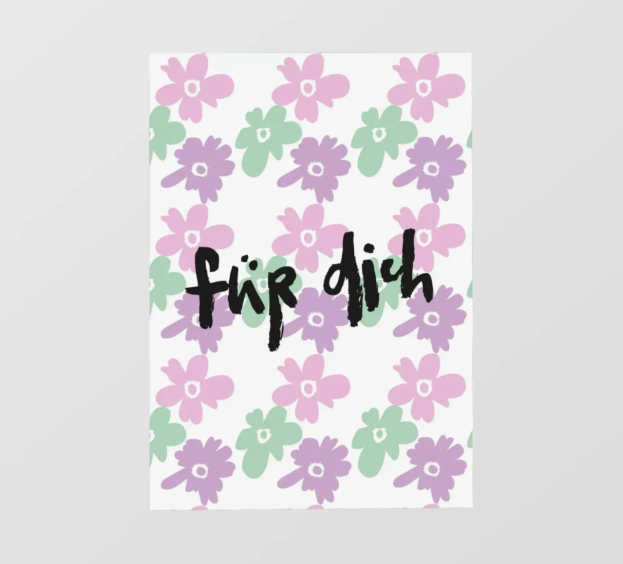 Per voi - Tipografia con fiori telo in pvc da Brushmeetspaper