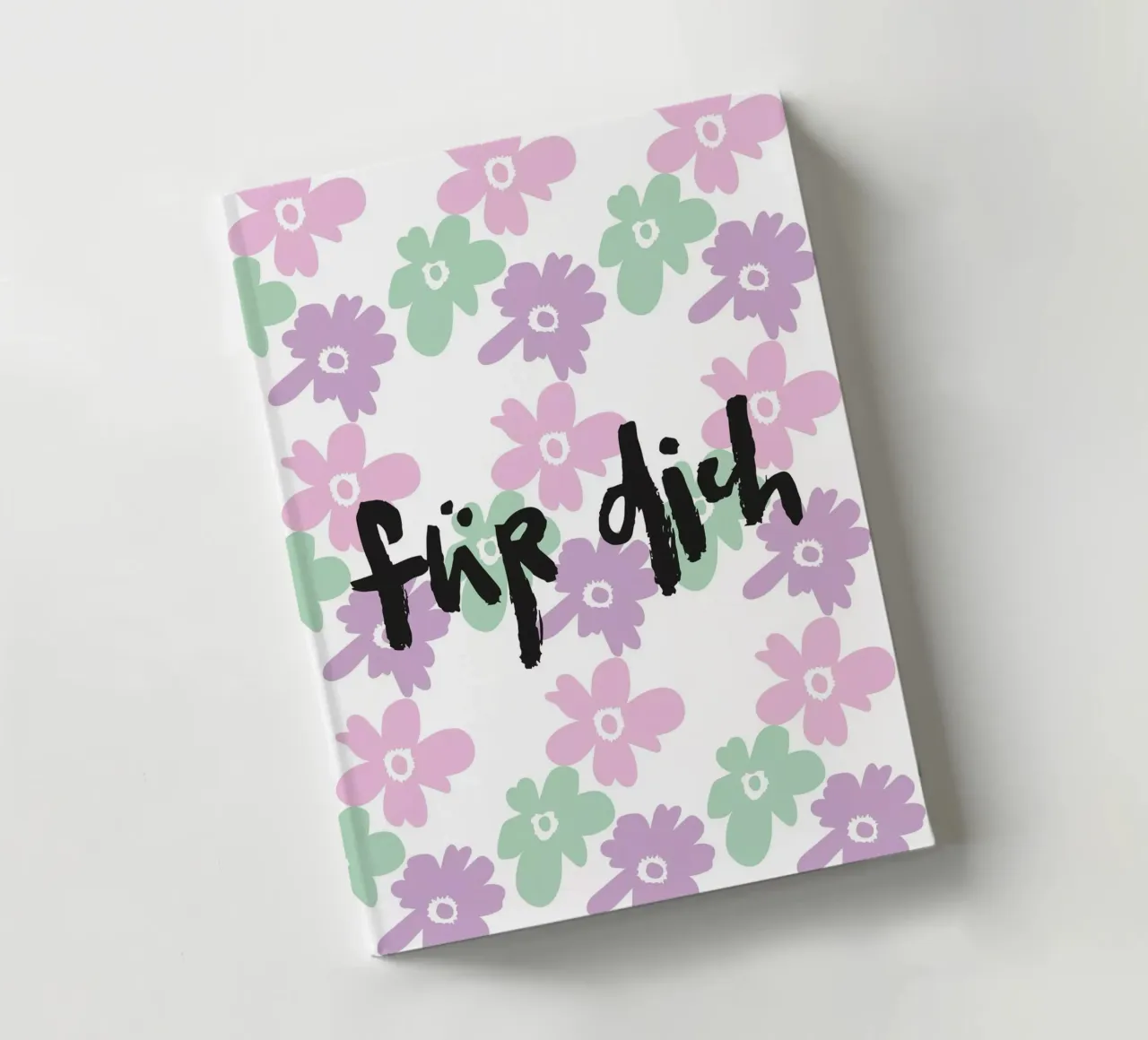 For you - Typography with flowers notebook by Brushmeetspaper