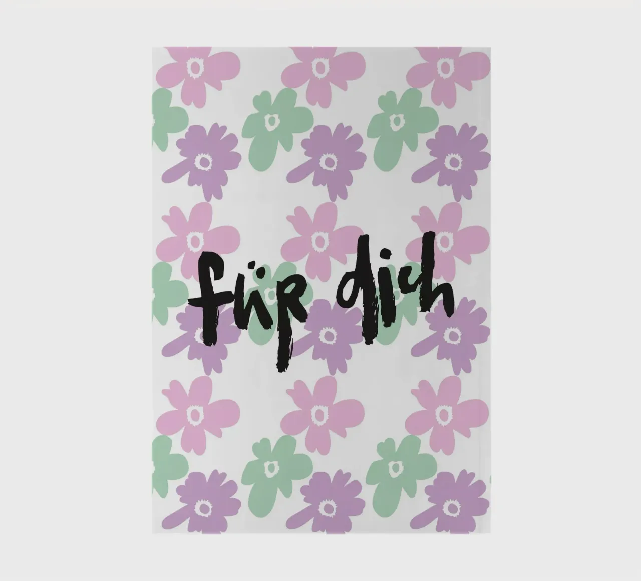 For you - Typography with flowers notebook by Brushmeetspaper