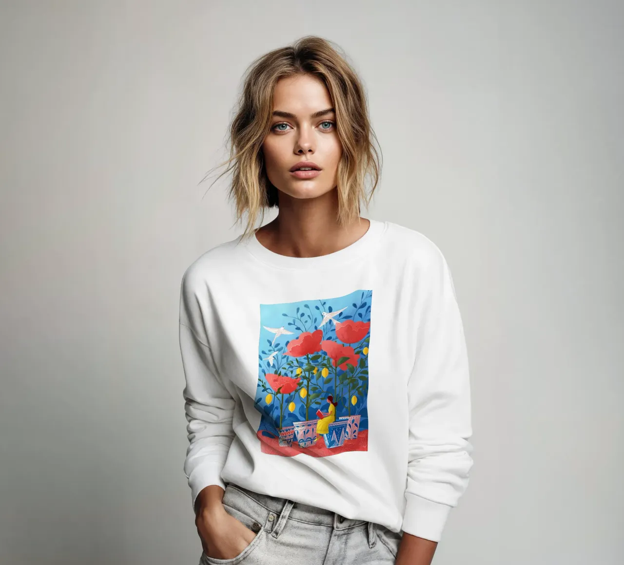 Lemon Bloom felpa da Clara August