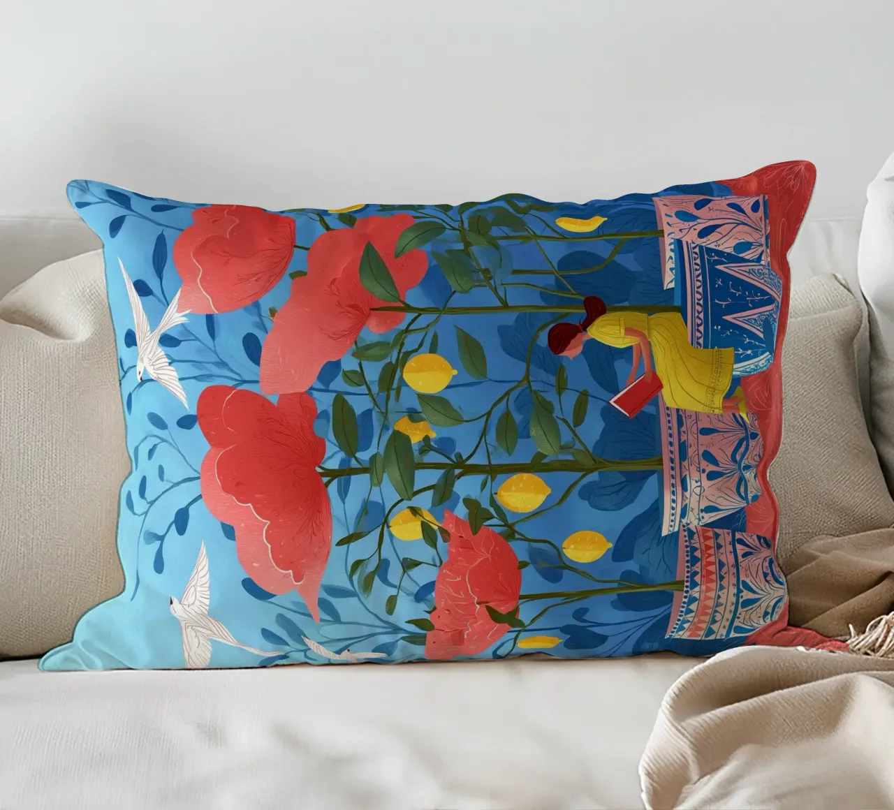 Lemon Bloom cuscino da Clara August