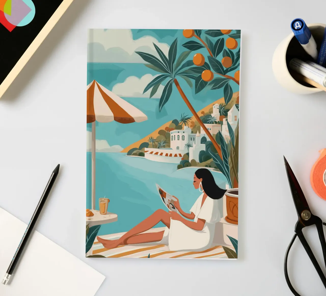 Mediterranean Citrus Coast I notebook by Clara August