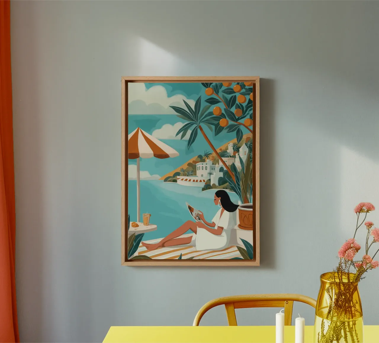 Mediterranean Citrus Coast I canvas by Clara August