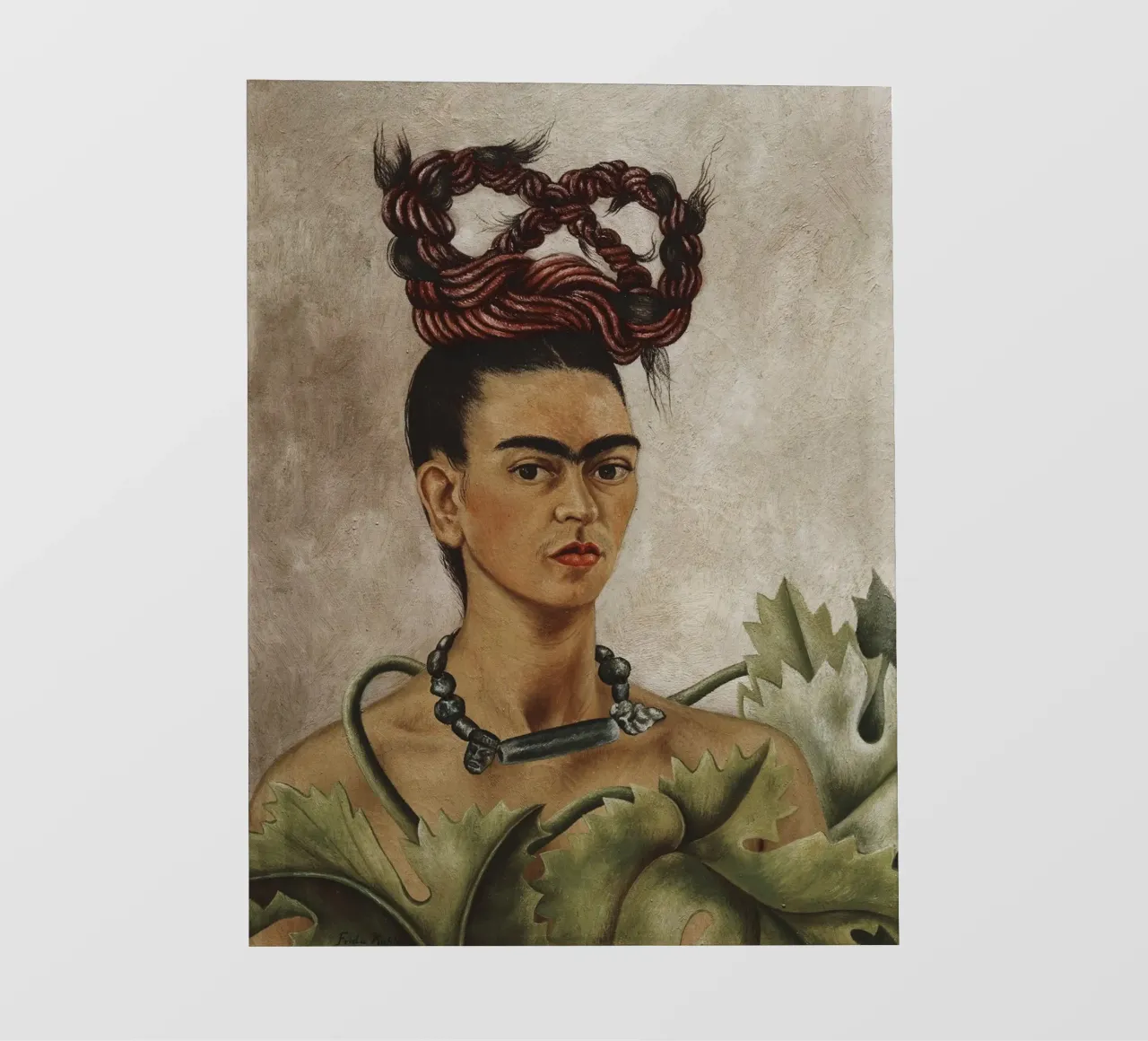 Self Portrait With Braid papel para pared de lawrencearmstron