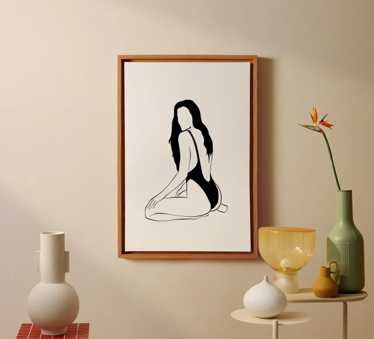 Females No 01 tela con Cornice a cassetta da treechild
