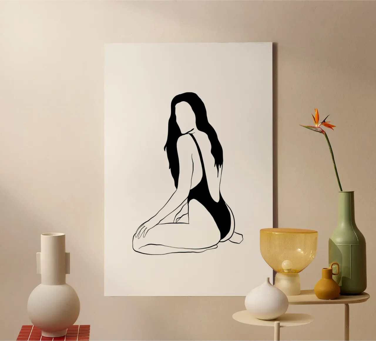 Females No 01 tela con Cornice a cassetta da treechild