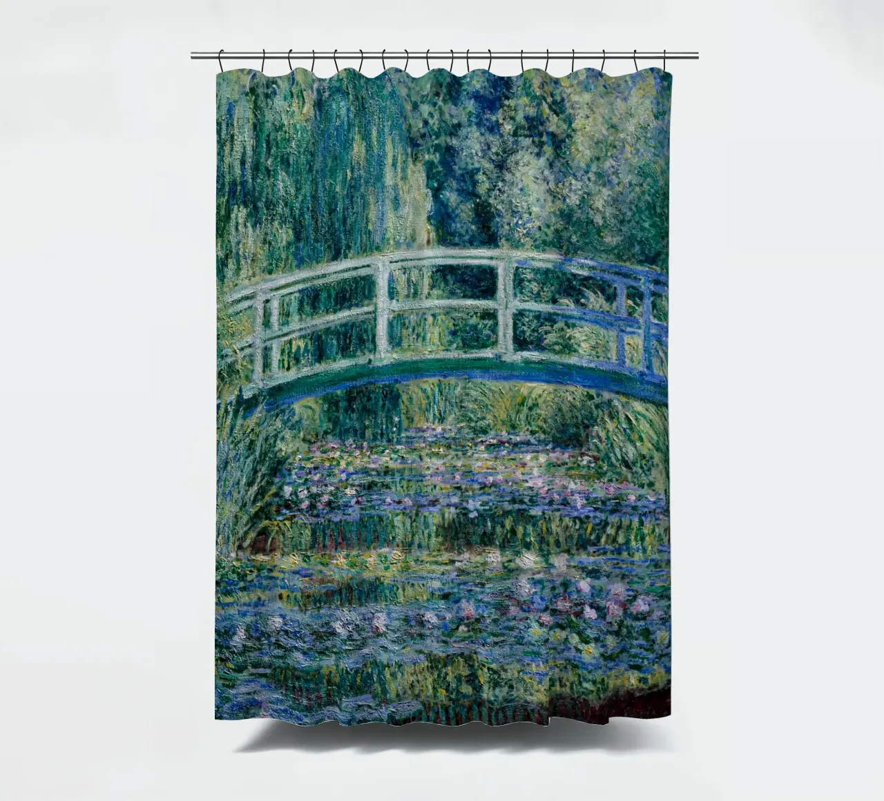 Bridge Over A Pond Of Water lilies tenda da doccia da carolcrawofficialdesign