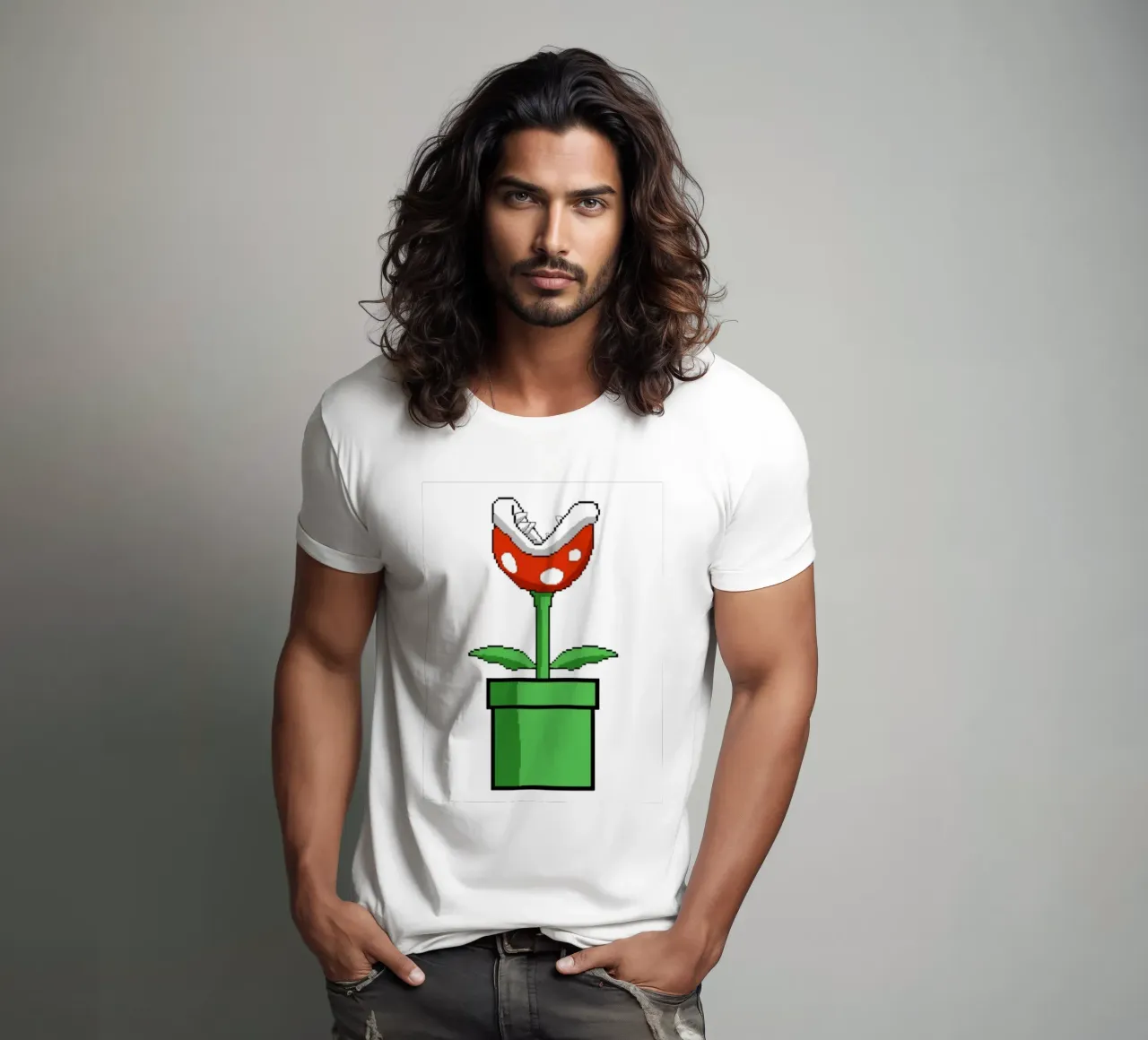 Pianta Piranha Pixel t-shirt da Pixel Addict