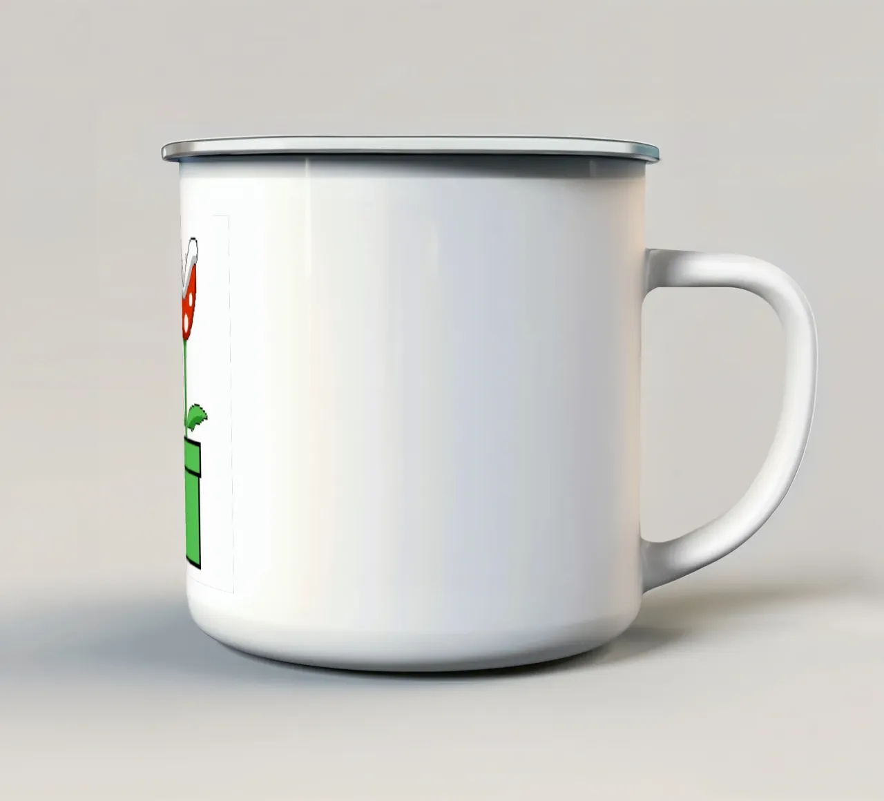Pianta Piranha Pixel tazza in smalto da Pixel Addict