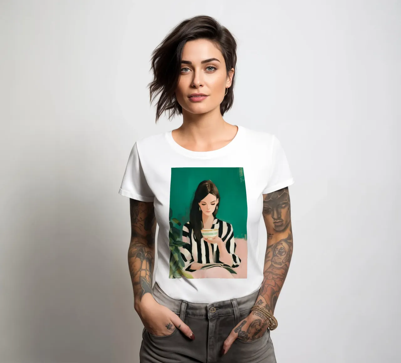 Soft Edges of a Still Morning t-shirt da donna da Clara August