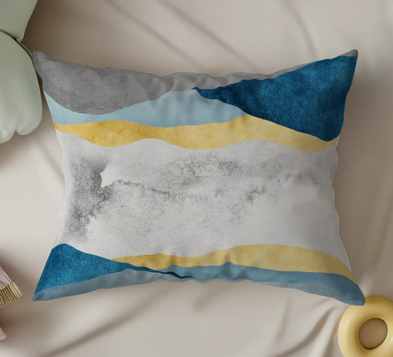 abstract waves cuscino da vintageshop