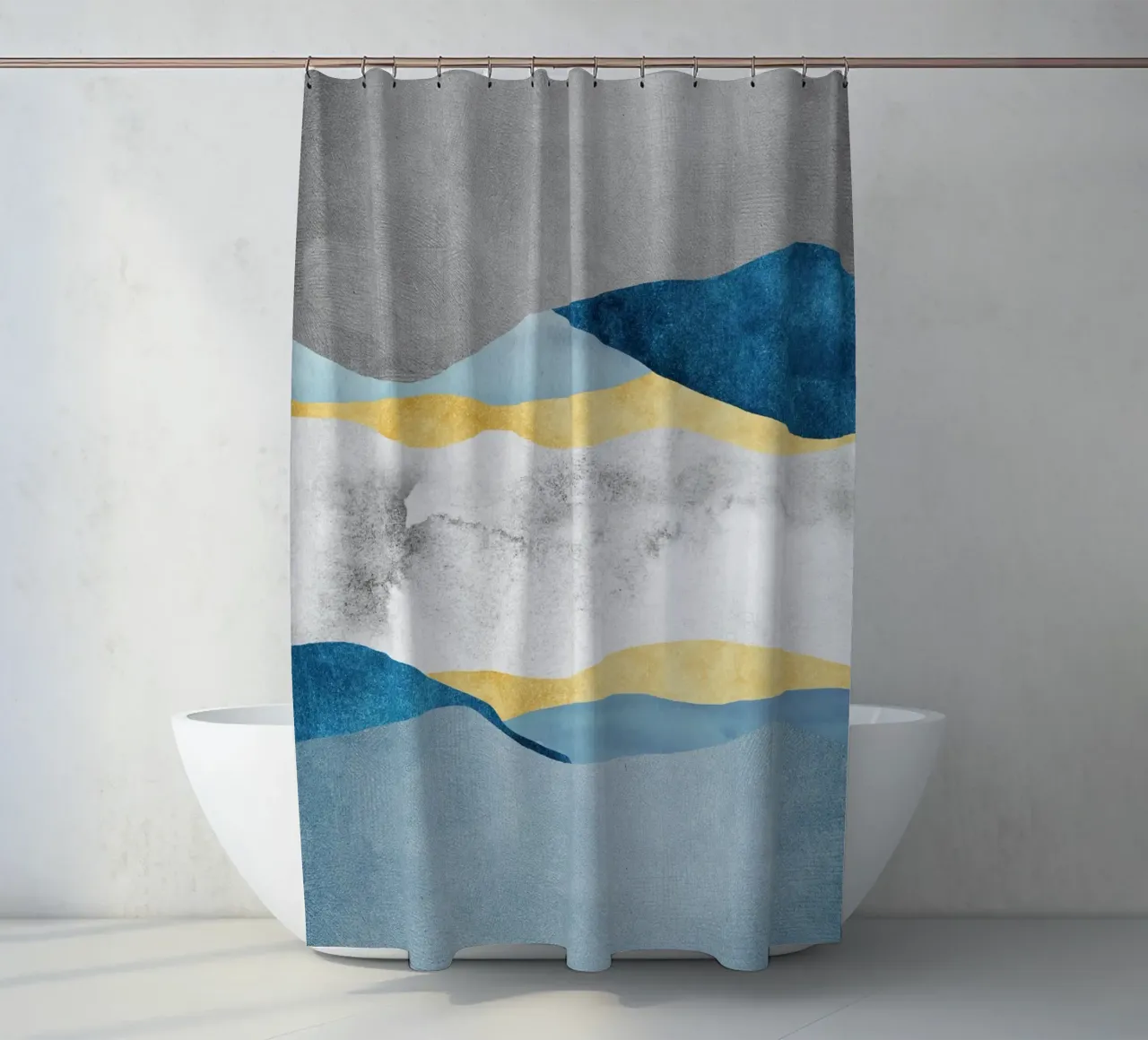 abstract waves tenda da doccia da vintageshop