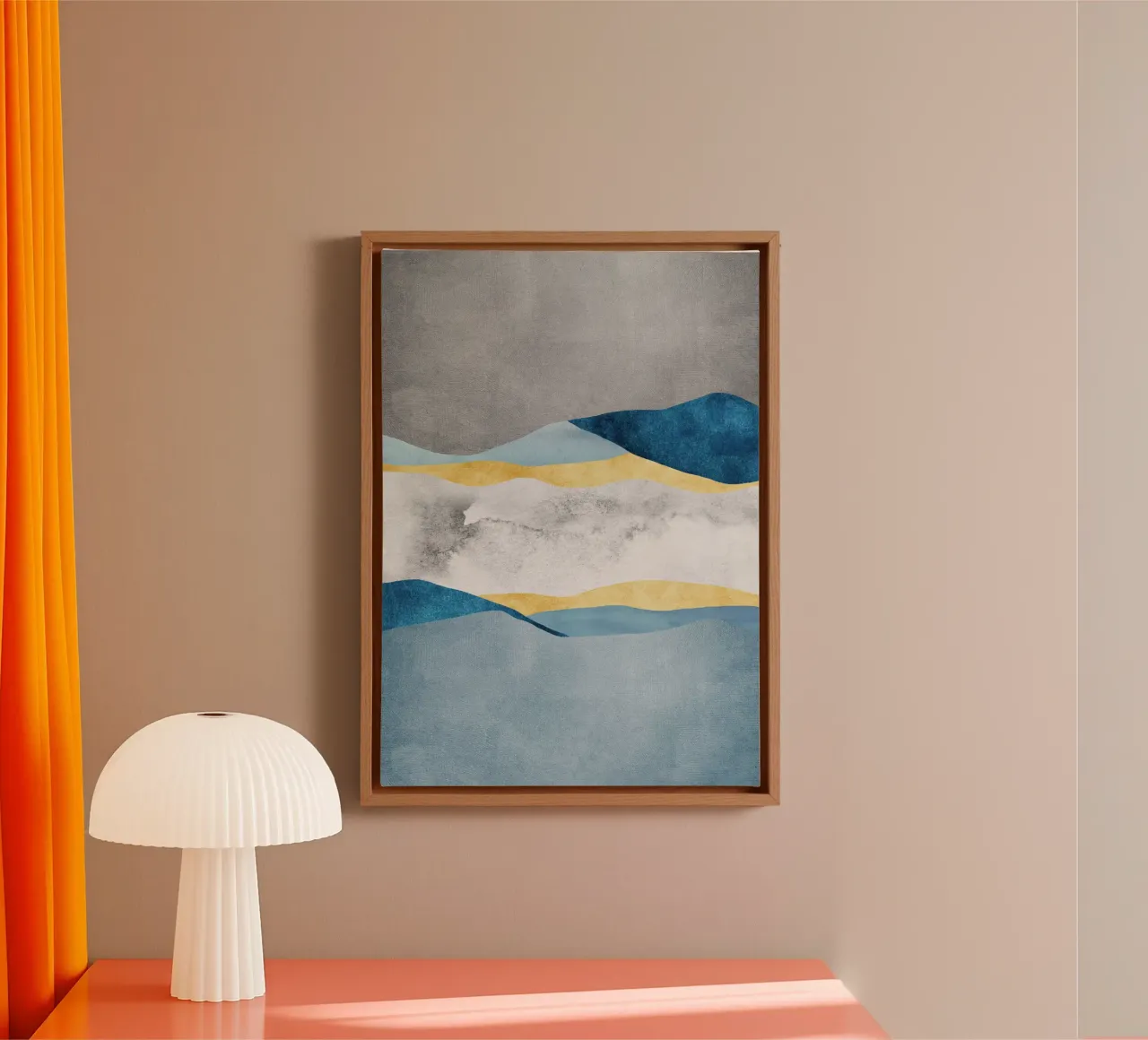 abstract waves toile avec Caisse américaine de vintageshop