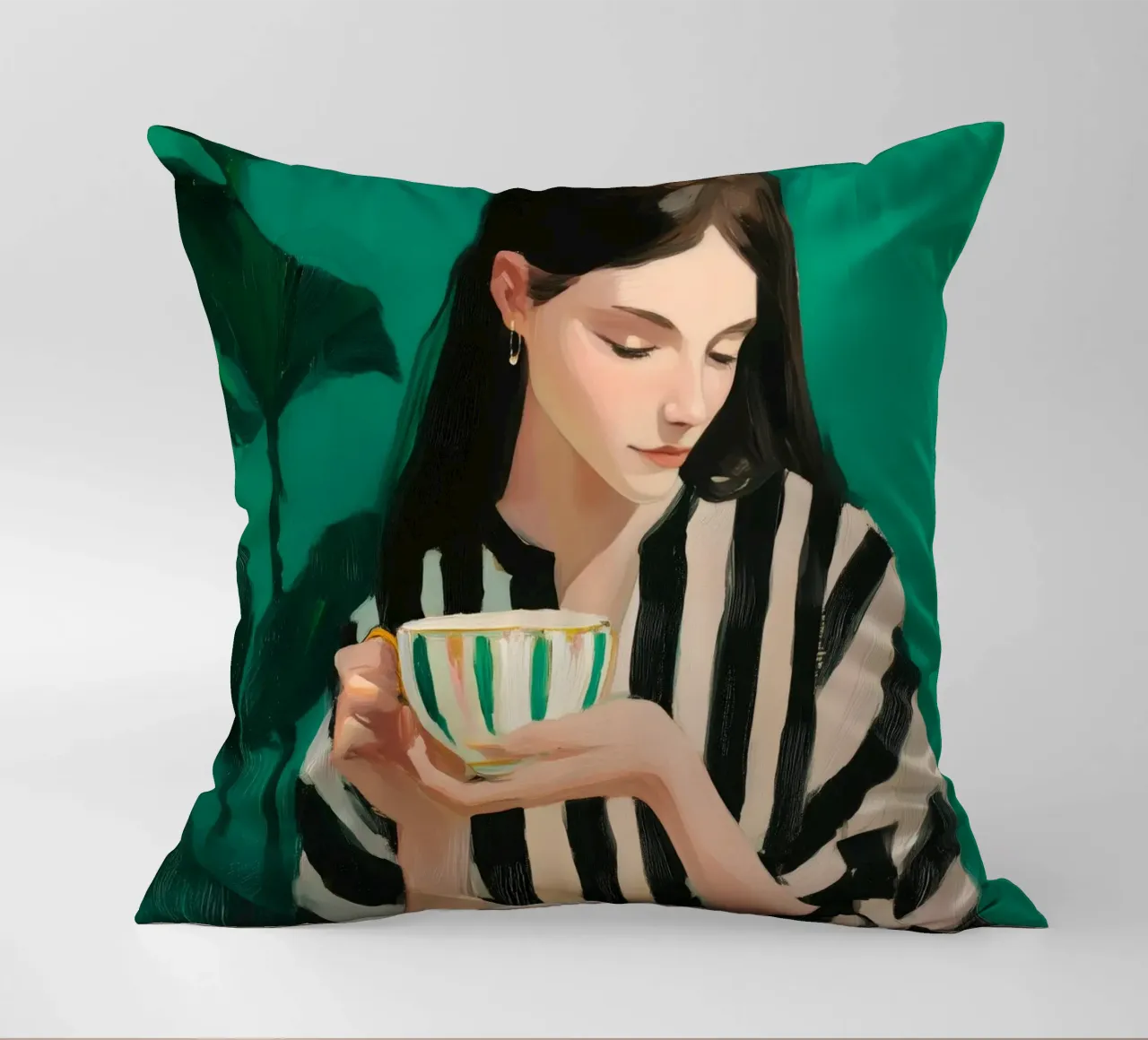 Tea, Leaf & Line cuscino da Clara August