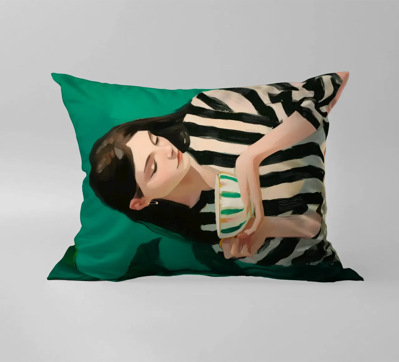 Tea, Leaf & Line cuscino da Clara August