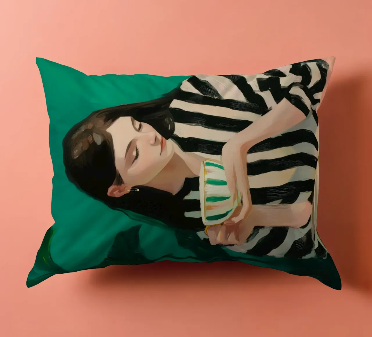 Tea, Leaf & Line cuscino da Clara August