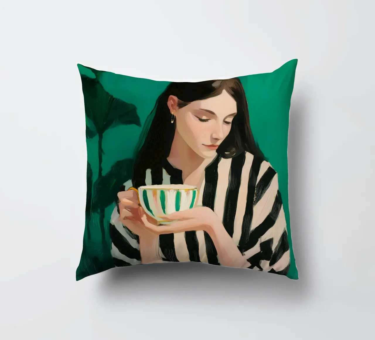 Tea, Leaf & Line cuscino da Clara August