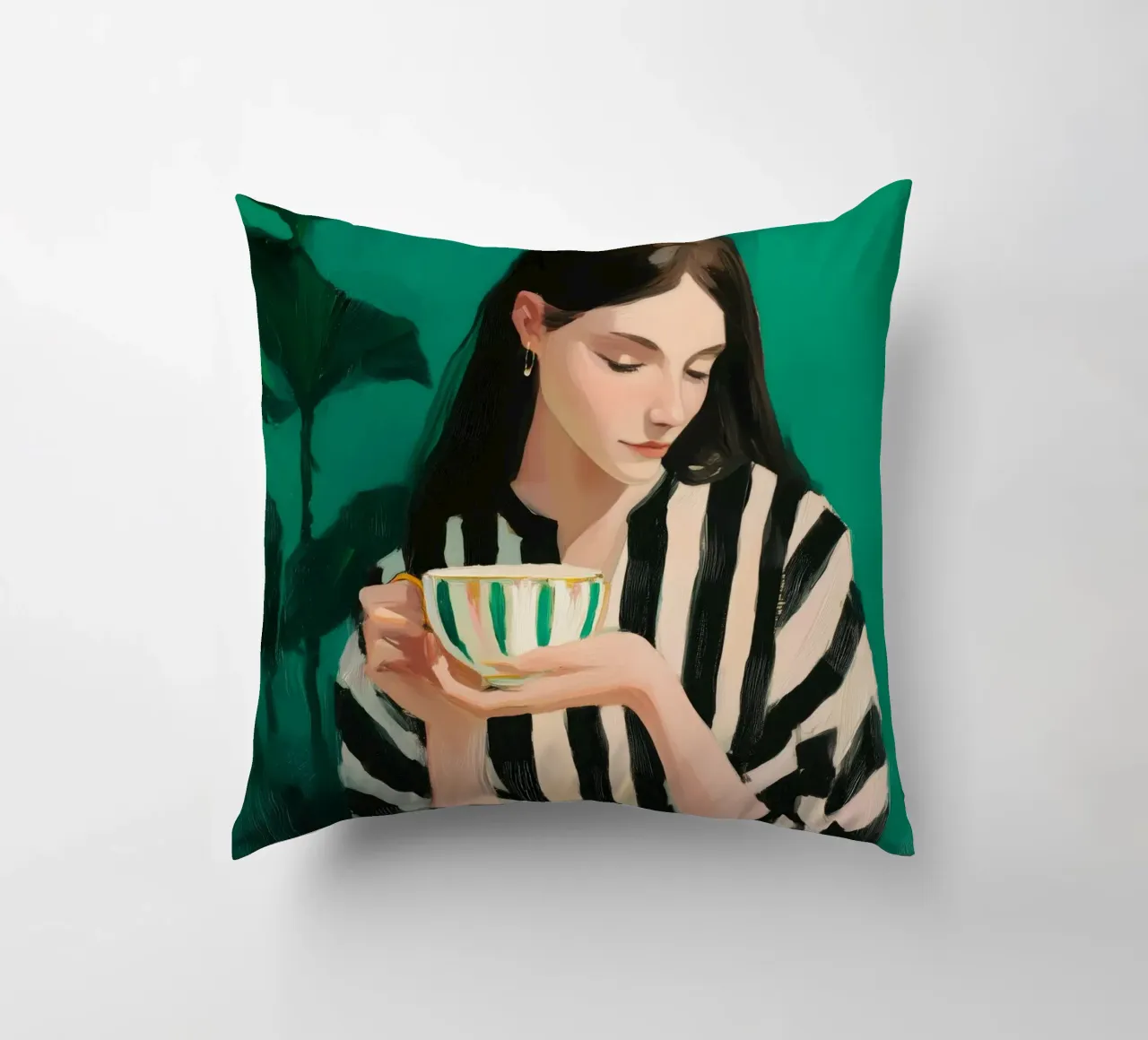 Tea, Leaf & Line cuscino da Clara August