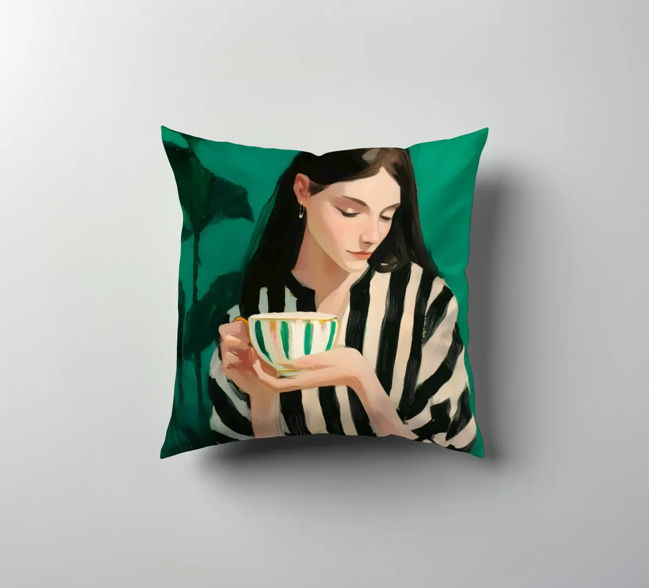 Tea, Leaf & Line cuscino da Clara August