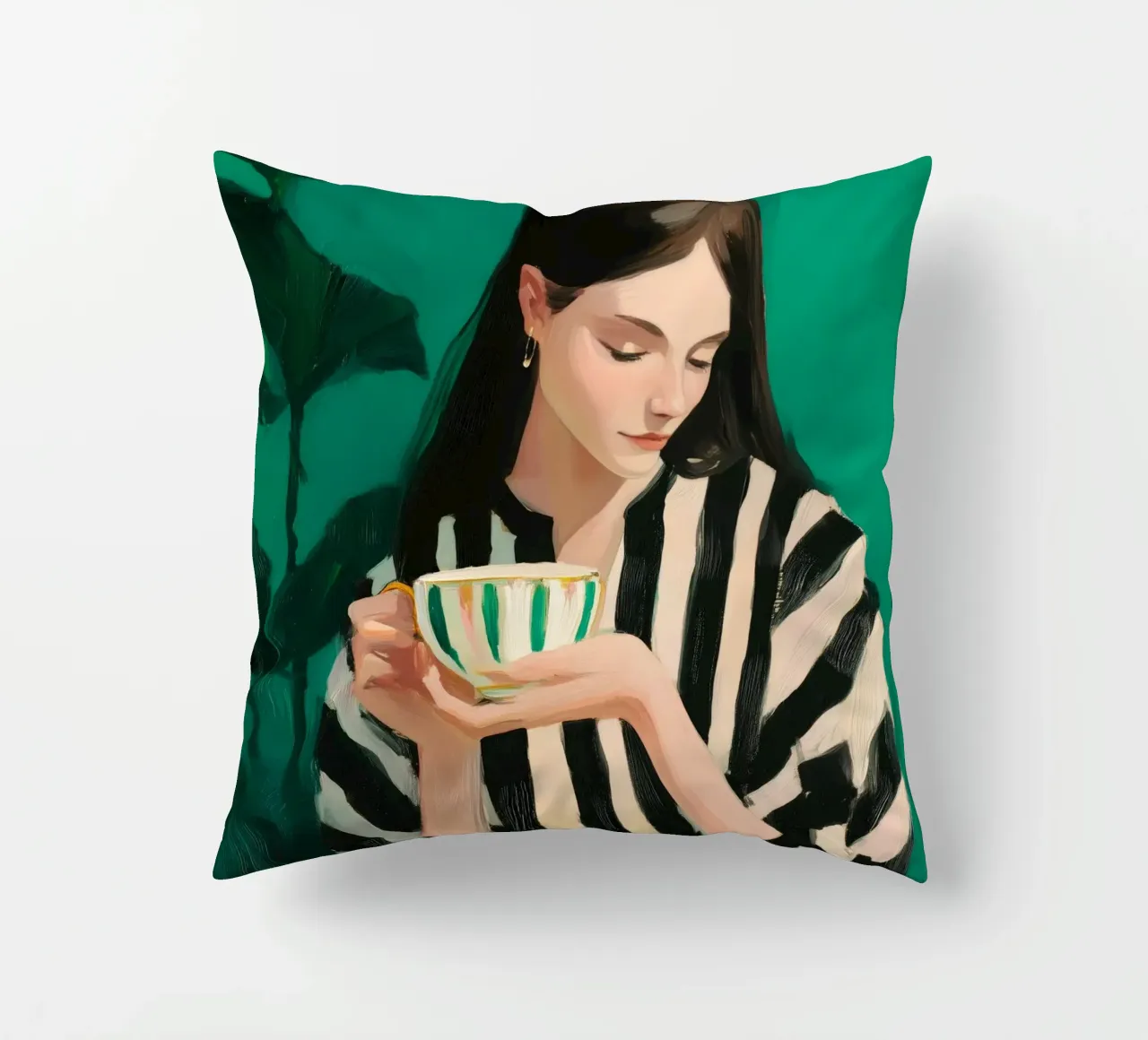 Tea, Leaf & Line cuscino da Clara August