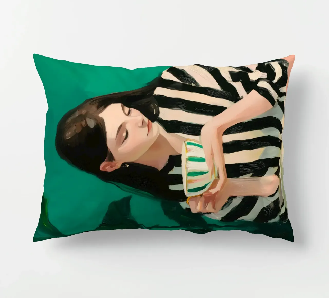 Tea, Leaf & Line cuscino da Clara August