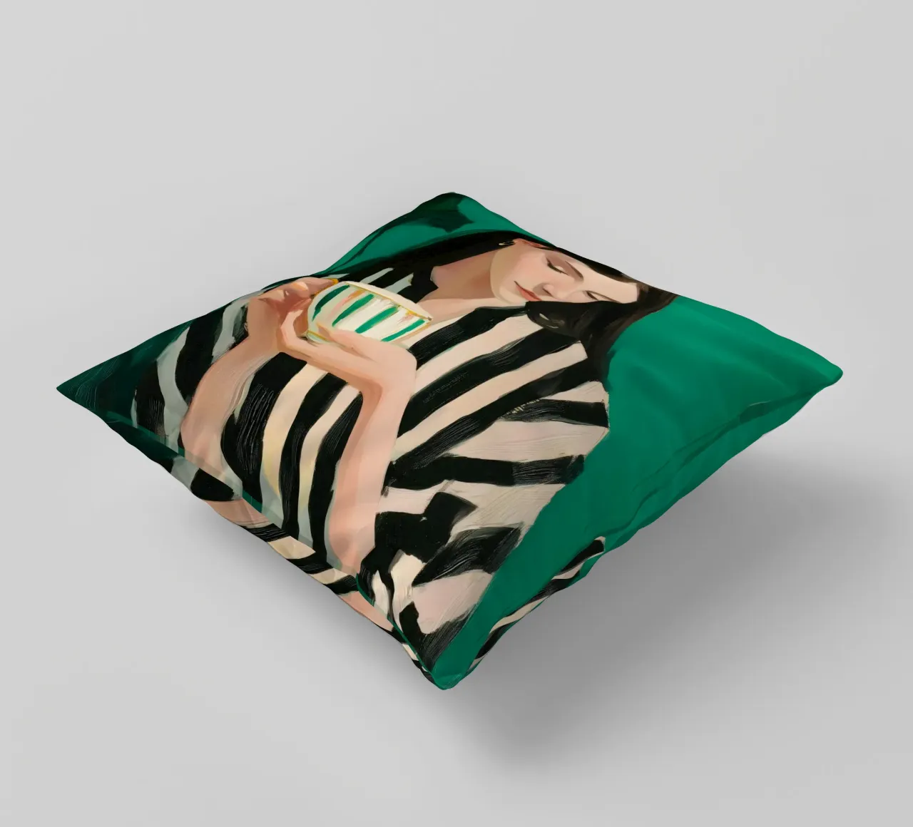 Tea, Leaf & Line cuscino da Clara August
