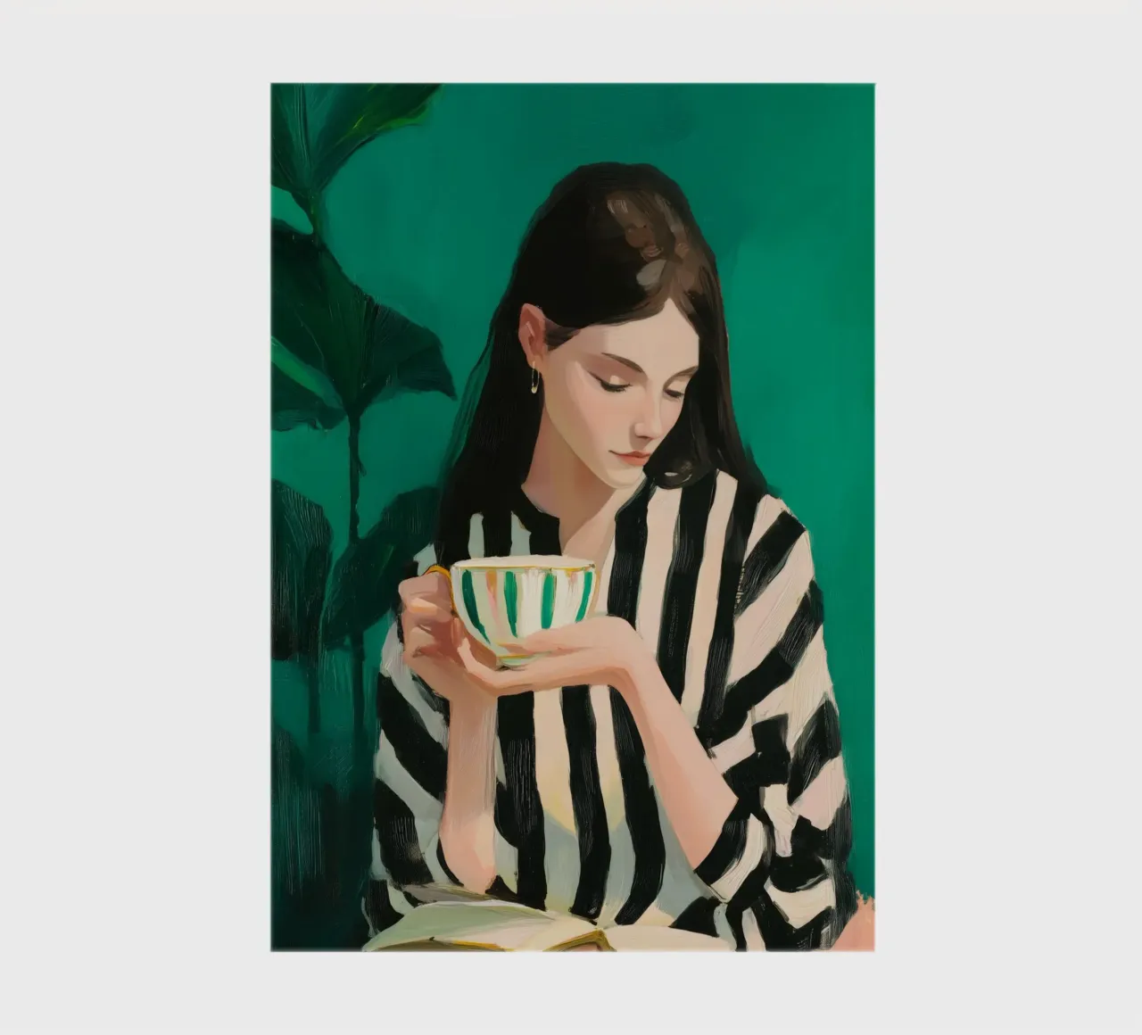 Tea, Leaf & Line notebook by Clara August