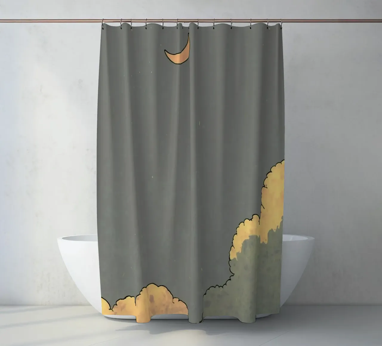 dusky sky serene tenda da doccia da twillight
