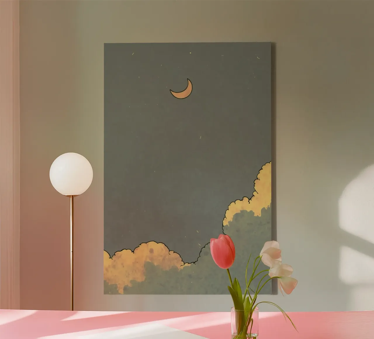 dusky sky serene tela con Cornice a cassetta da twillight